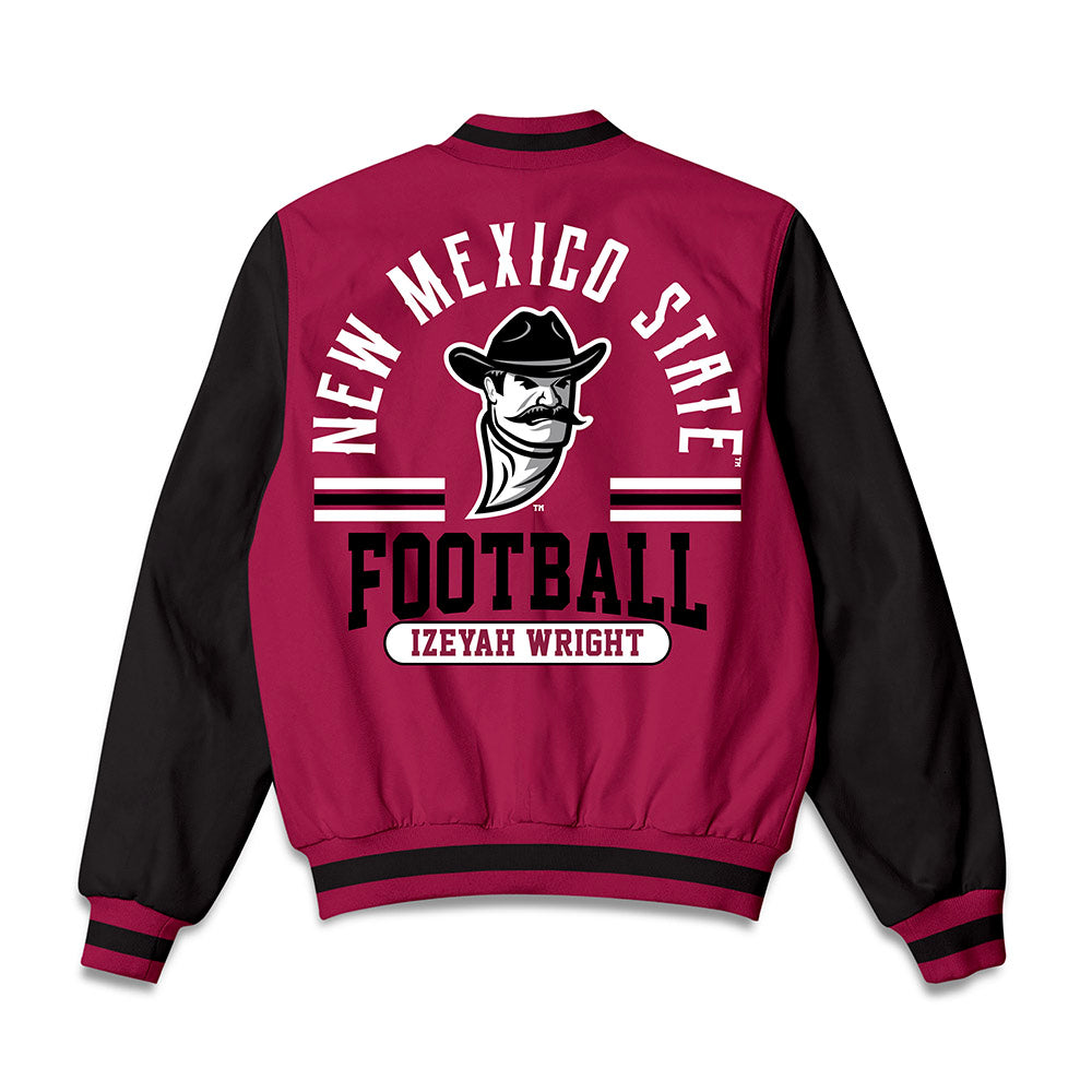 NMSU - NCAA Football : Izeyah Wright - Bomber Jacket-1