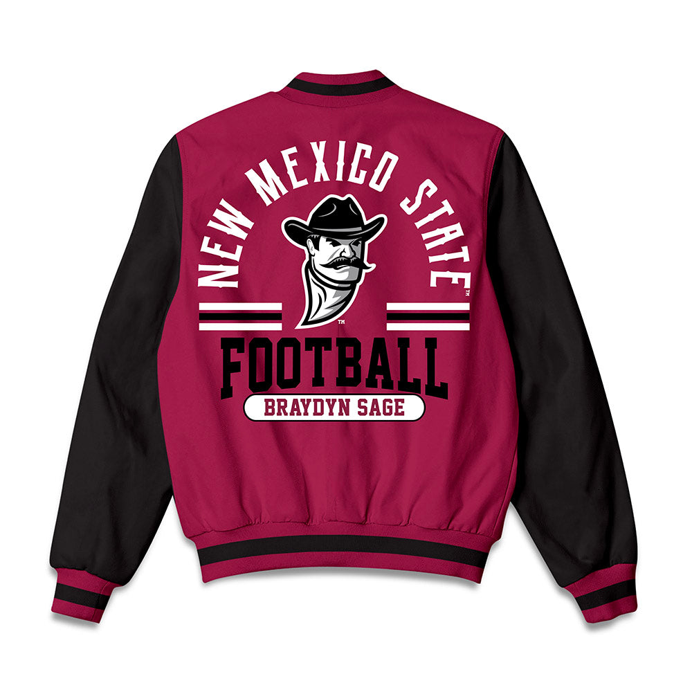 NMSU - NCAA Football : Braydyn Sage - Bomber Jacket-1