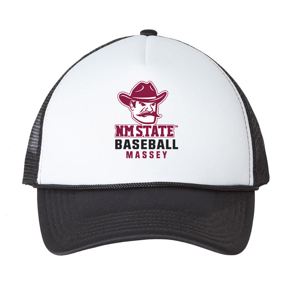 NMSU - NCAA Baseball : Noah Massey - Trucker Hat-0