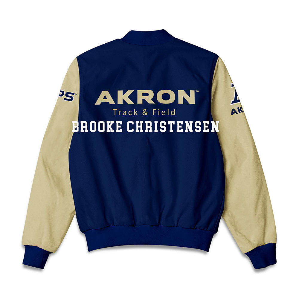Akron - NCAA Women's Track & Field : Brooke Christensen - Bomber Jacket-1