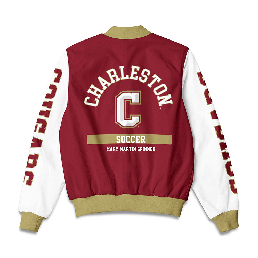 Charleston - NCAA Women's Soccer : Mary Martin Spinner - Bomber Jacket-1