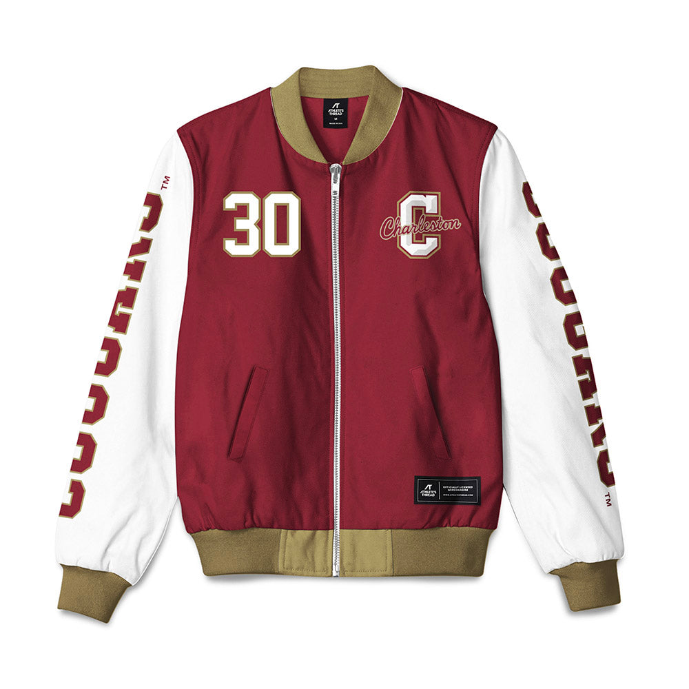 Charleston - NCAA Baseball : Braeden Smith - Bomber Jacket-0