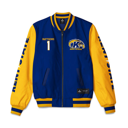 Kent State - NCAA Baseball : Luke Matthews - Bomber Jacket-0