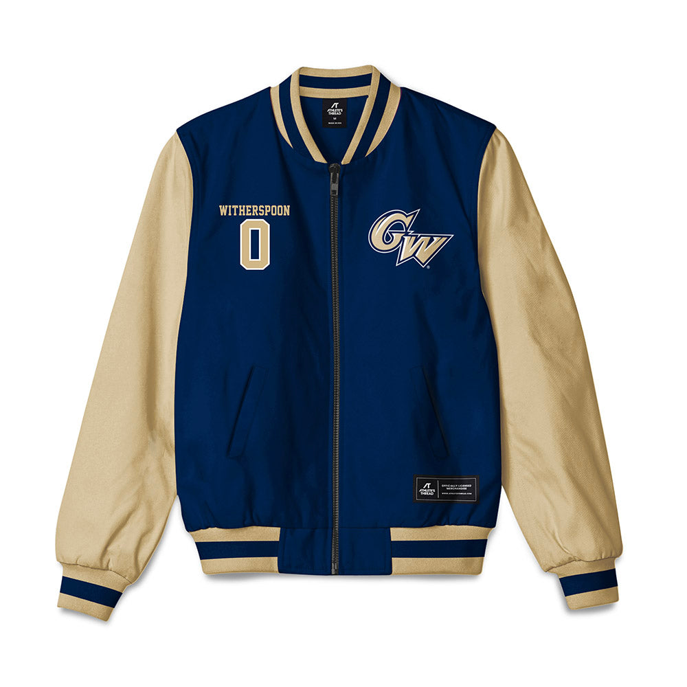 GWU - NCAA Men's Basketball : Omari Witherspoon - Bomber Jacket-0
