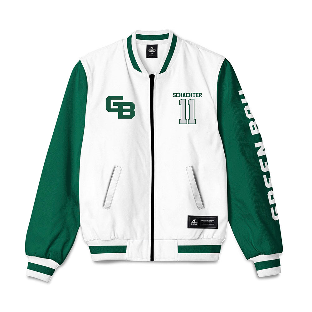 UW Green Bay - NCAA Men's Basketball : Trey Schachter - Bomber Jacket-0