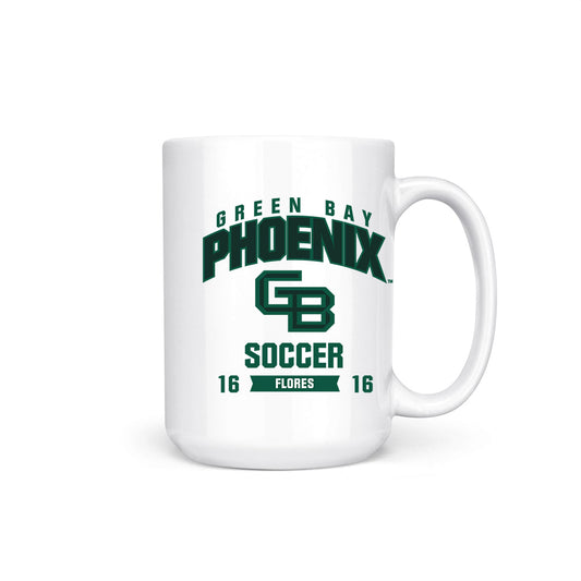 UW Green Bay - NCAA Men's Soccer : Isiah Flores - Coffee Mug-0