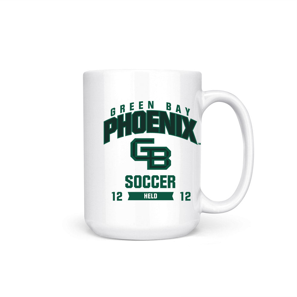 UW Green Bay - NCAA Men's Soccer : Kamden Held - Coffee Mug-0