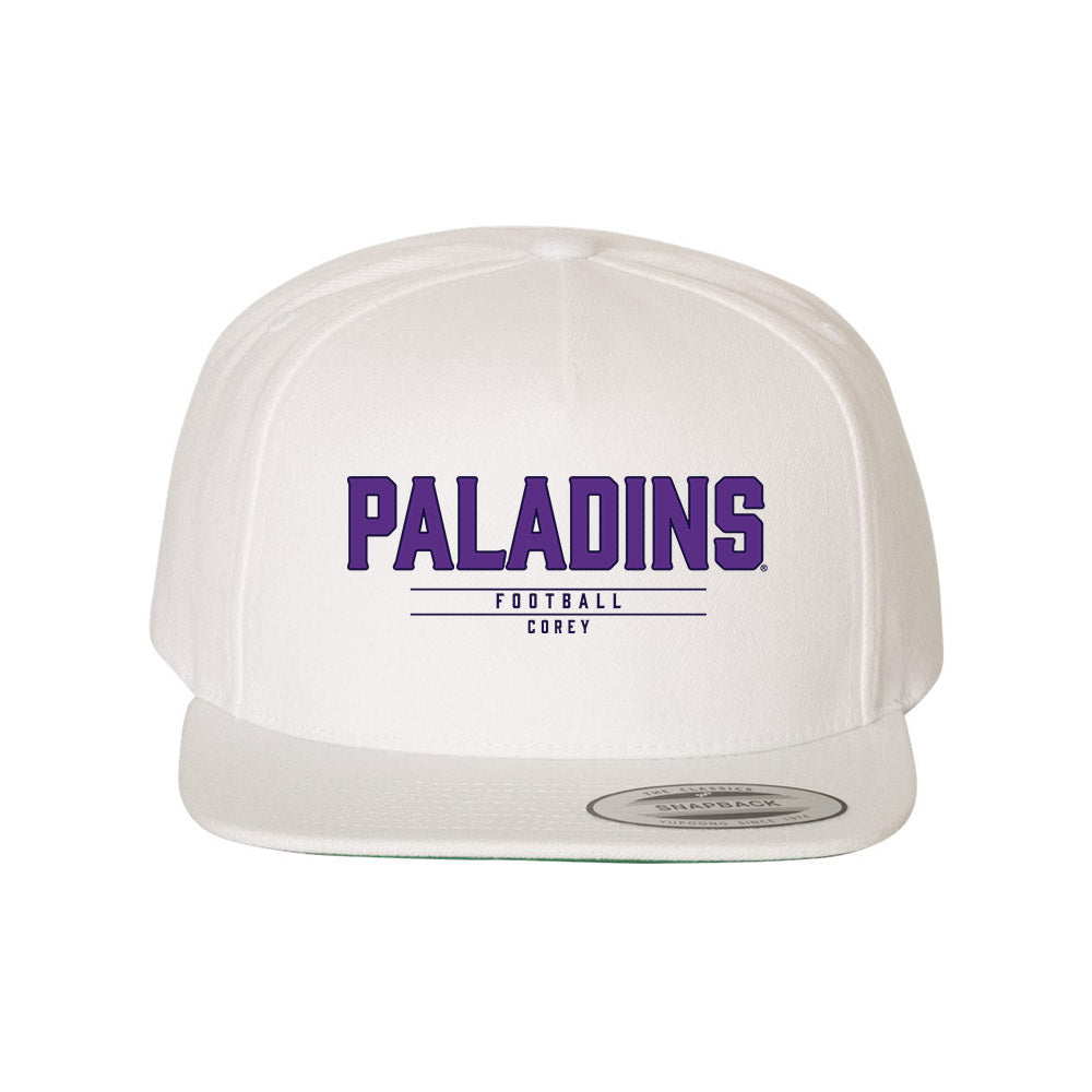 Furman - NCAA Football : Jaxon Corey - Snapback Hat-0