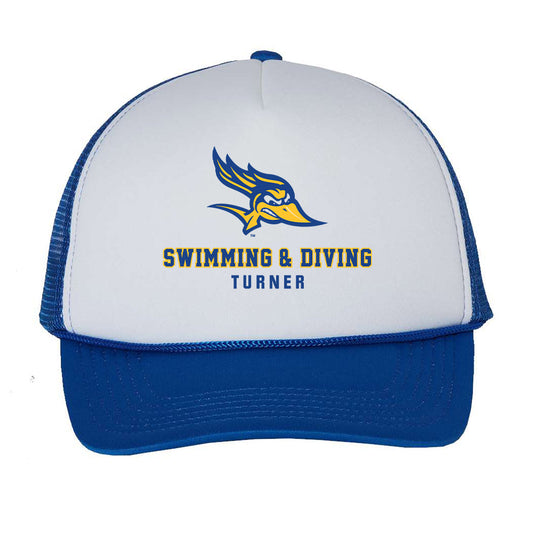 CSU Bakersfield - NCAA Men's Swimming & Diving : Roshi Turner - Trucker Hat-0