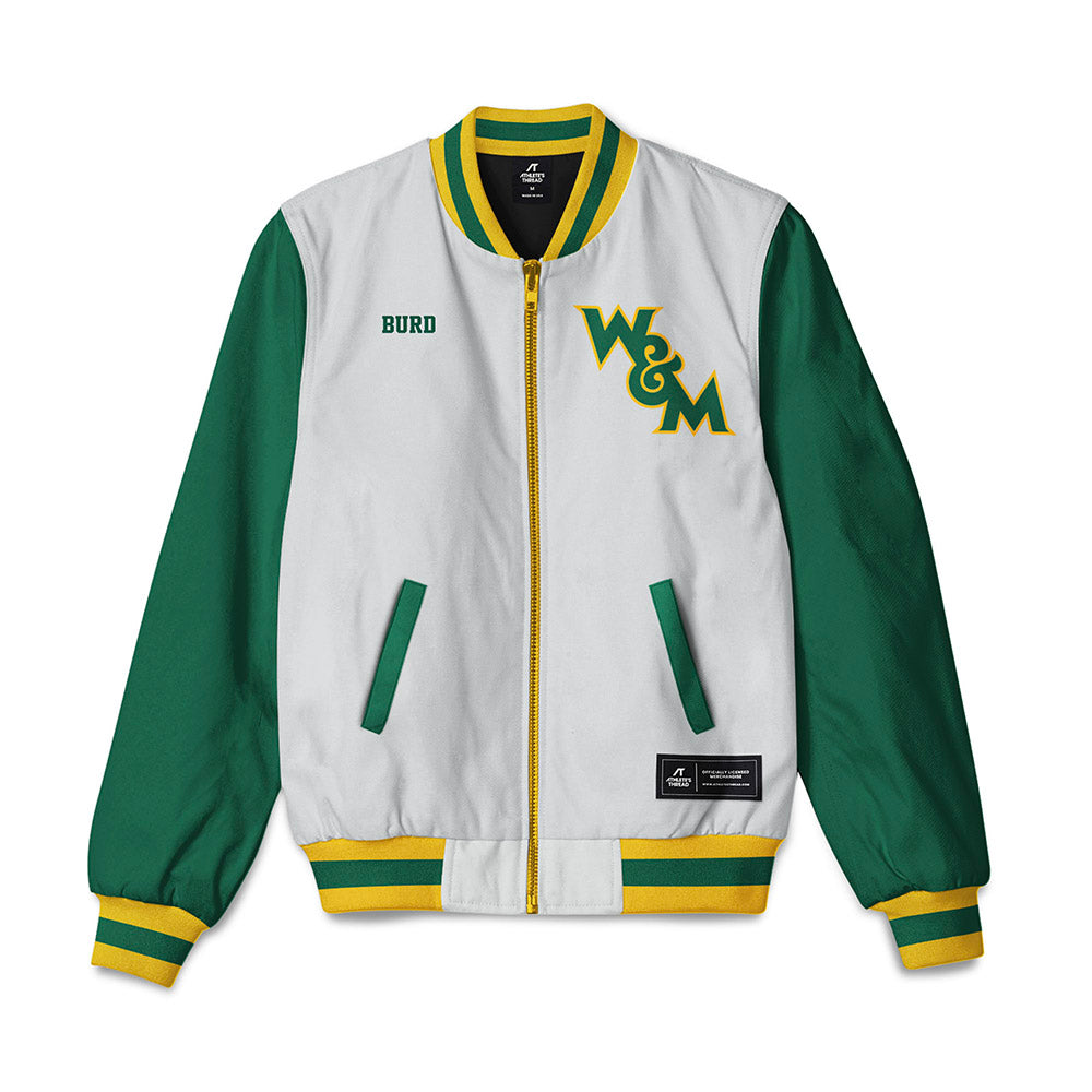 William & Mary - NCAA Women's Gymnastics : Samantha Burd - Bomber Jacket-0