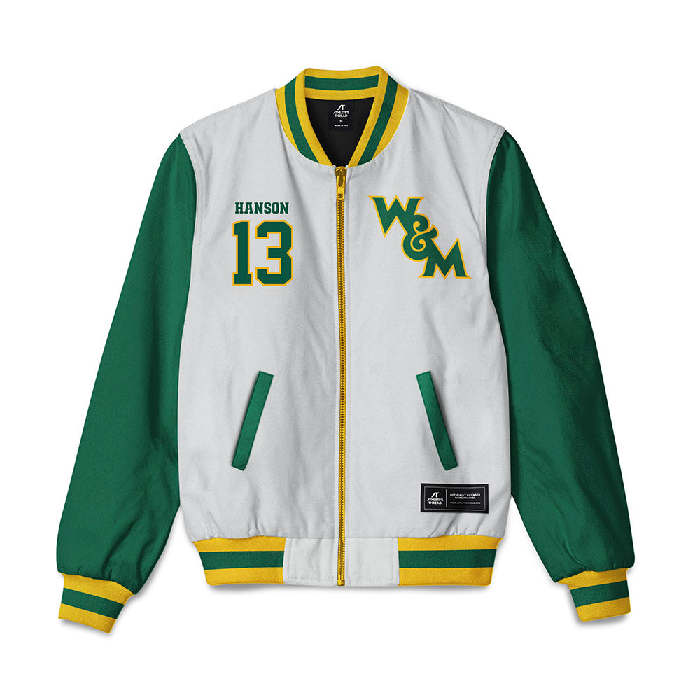 William & Mary - NCAA Women's Soccer : Ava Hanson - Bomber Jacket-0