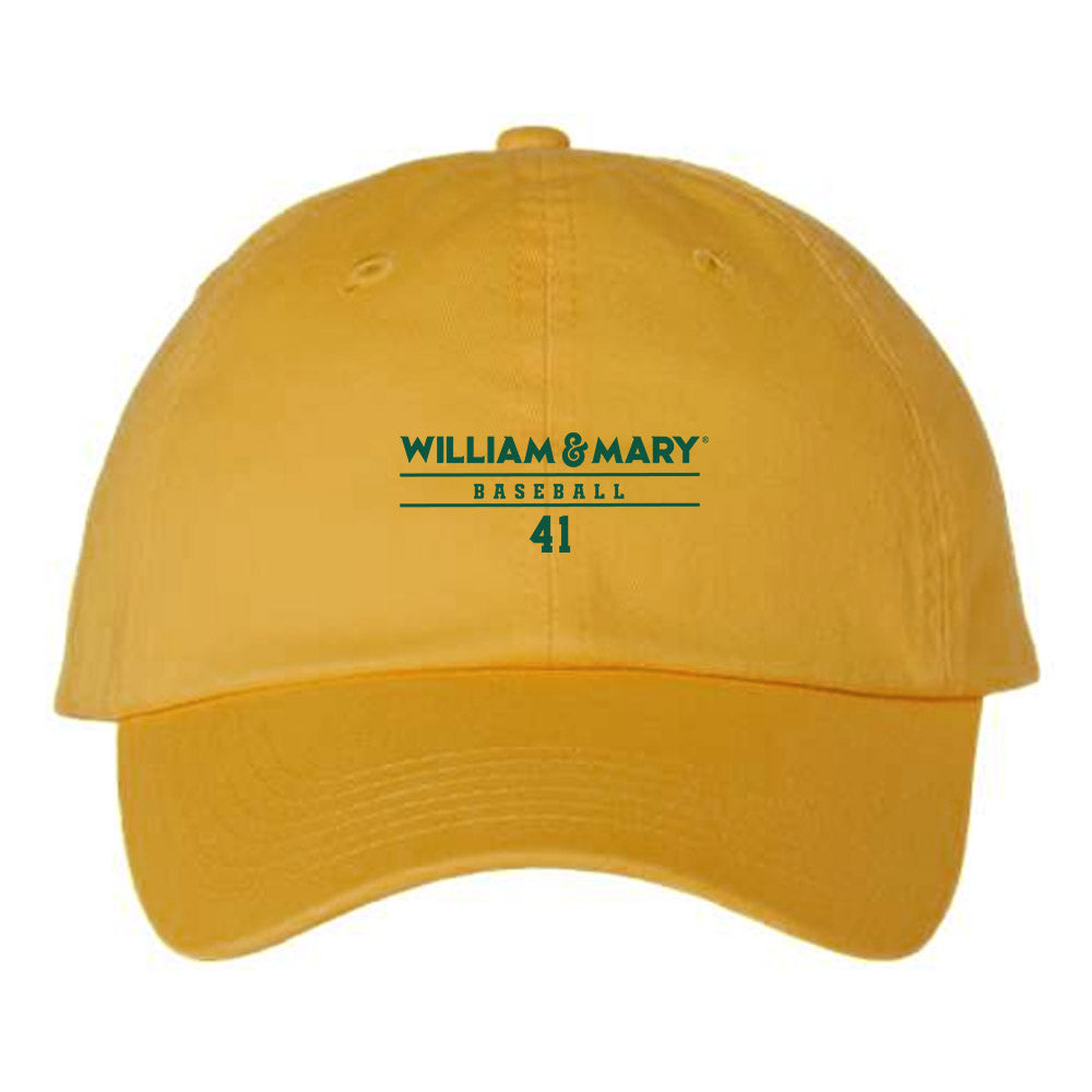 William & Mary - NCAA Baseball : Tom Bourque - Dad Hat-0