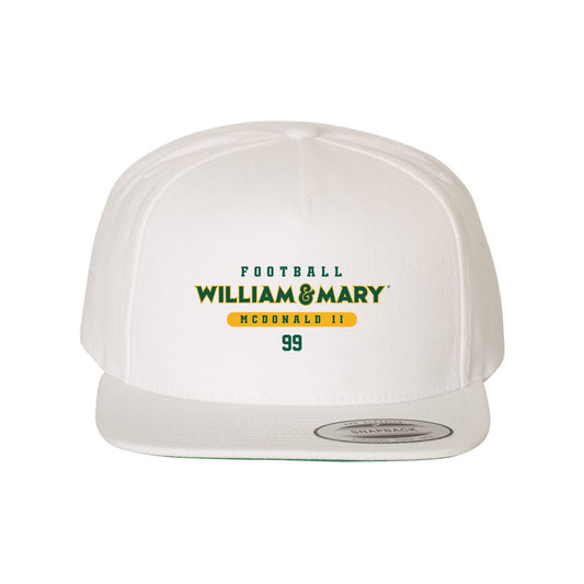 William & Mary - NCAA Football : Nathaniel McDonald II - Snapback Hat