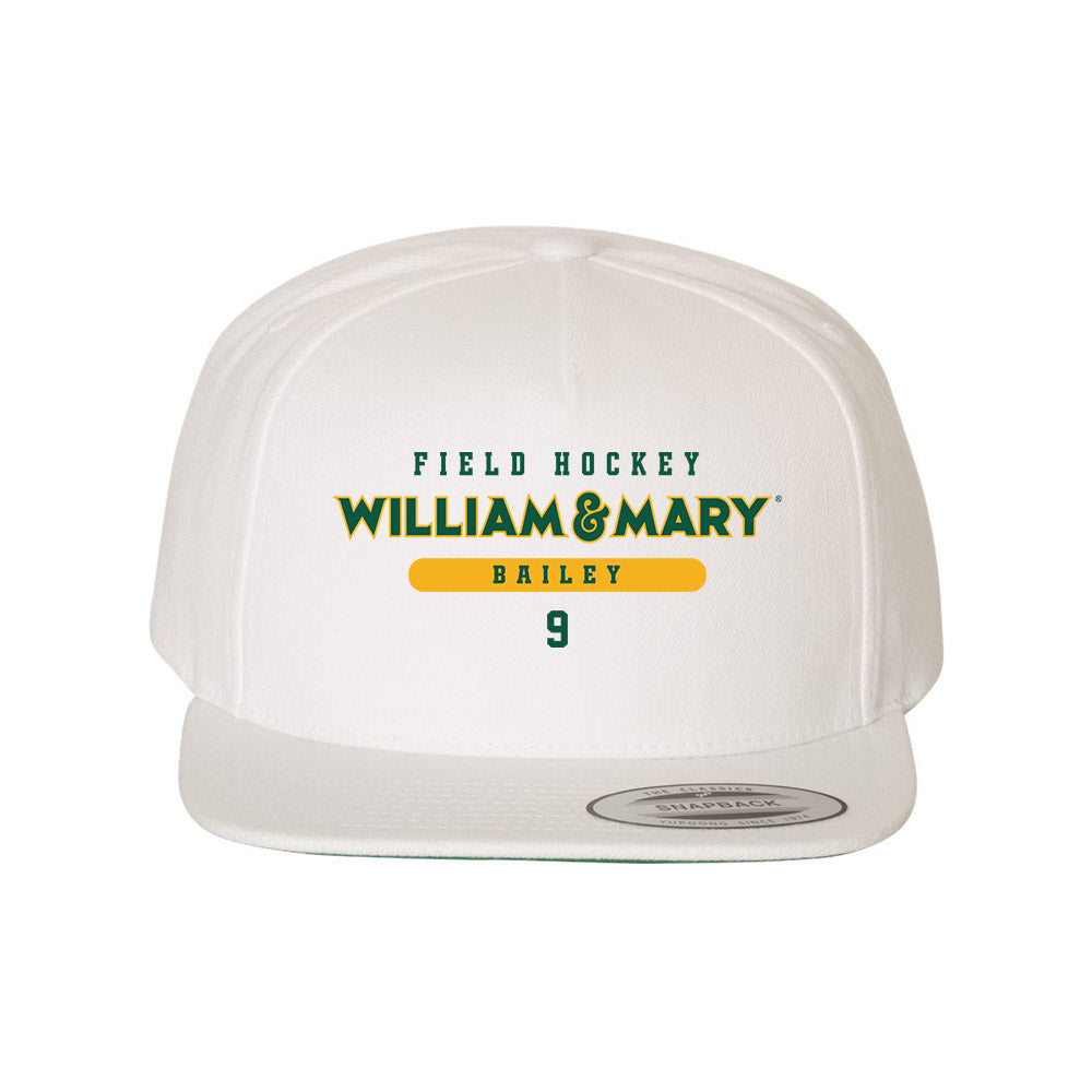 William & Mary - NCAA Women's Field Hockey : Erma Grey Bailey - Snapback Hat-0