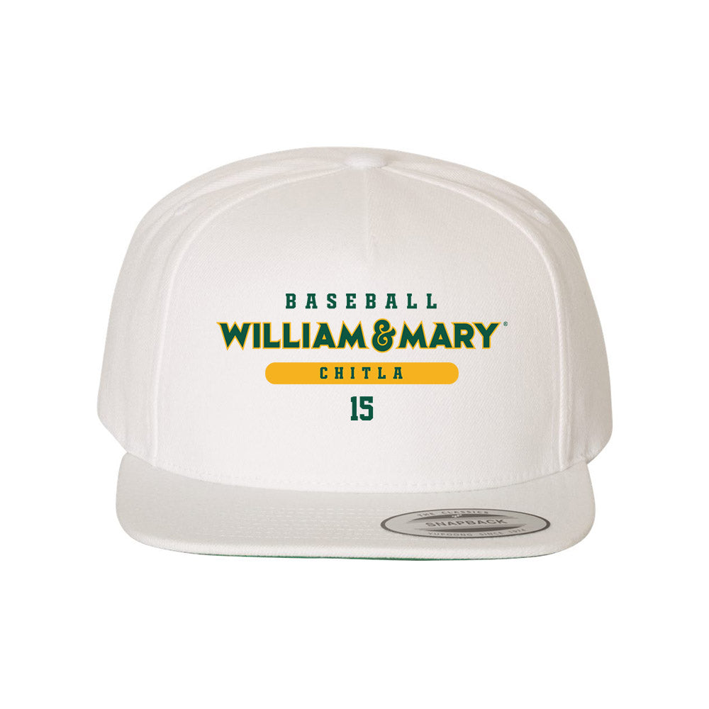 William & Mary - NCAA Baseball : Joey Chitla - Snapback Hat-0