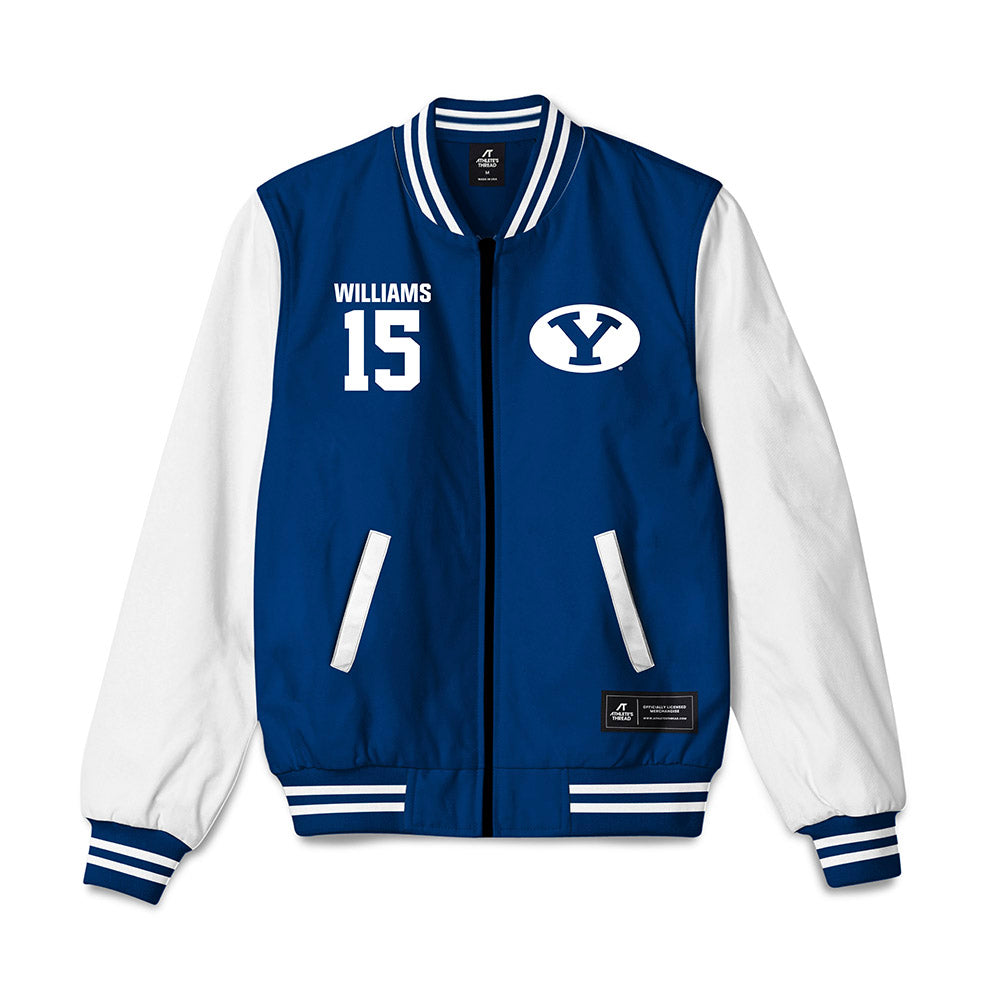 BYU - NCAA Football : Jayven Williams - Bomber Jacket-0