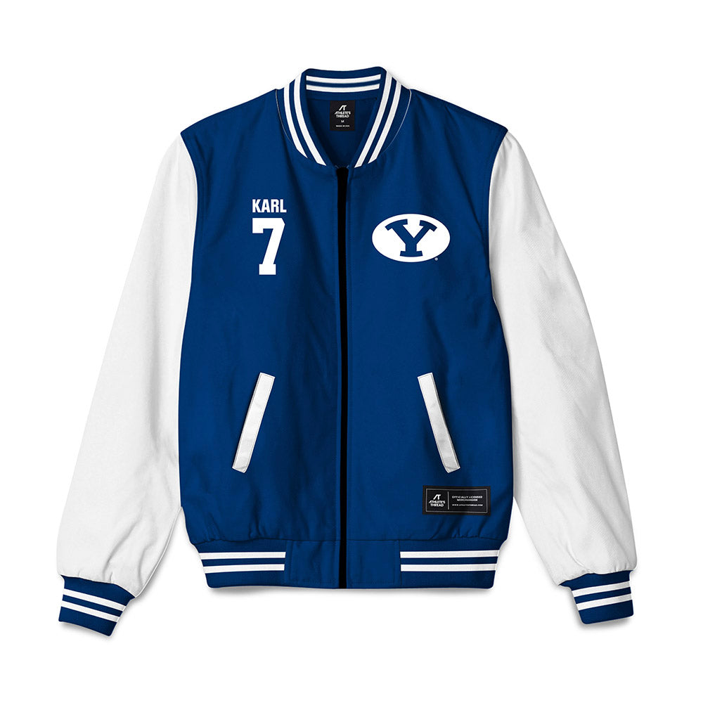 BYU - NCAA Women's Soccer : Ellie Karl - Bomber Jacket-0