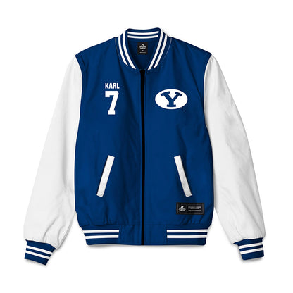 BYU - NCAA Women's Soccer : Ellie Karl - Bomber Jacket-0