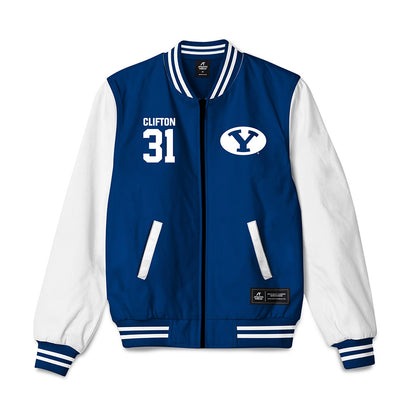 BYU - NCAA Football : Jake Clifton - Bomber Jacket-0