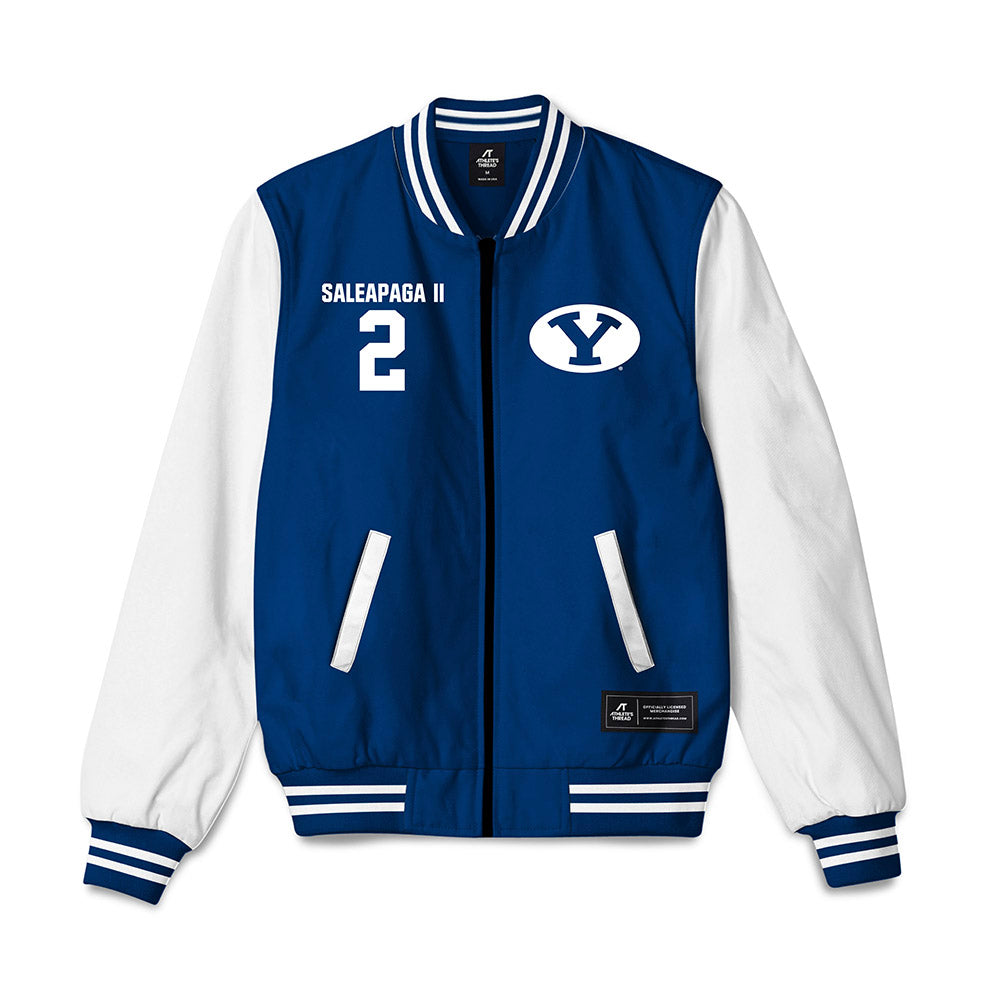 BYU - NCAA Football : Roger Saleapaga II - Bomber Jacket-0