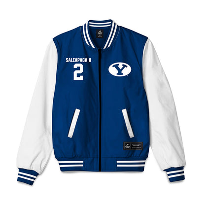 BYU - NCAA Football : Roger Saleapaga II - Bomber Jacket-0