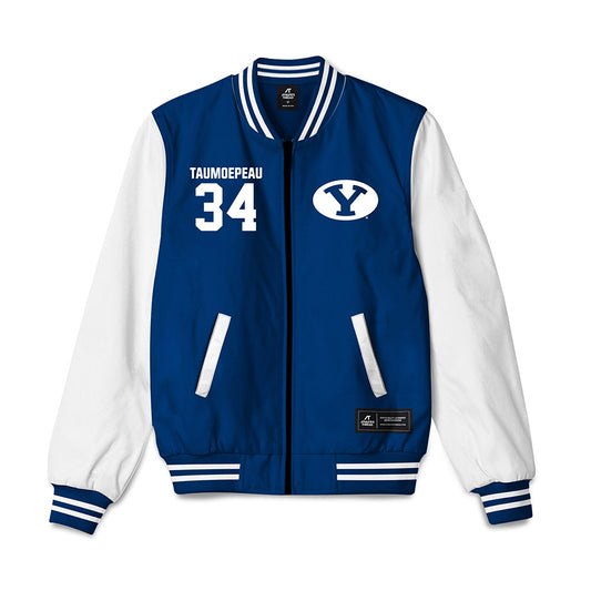 BYU - NCAA Football : Daniel Taumoepeau - Bomber Jacket-0