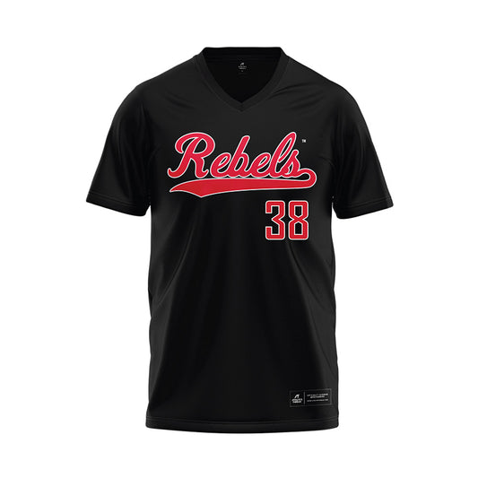 UNLV - NCAA Baseball : Jacob Gomberg - Black Baseball Jersey-0