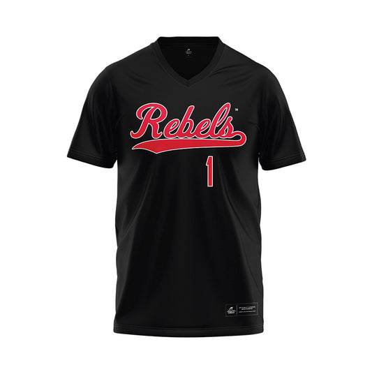 UNLV - NCAA Baseball : Jase Evangelista - Black Baseball Jersey-0