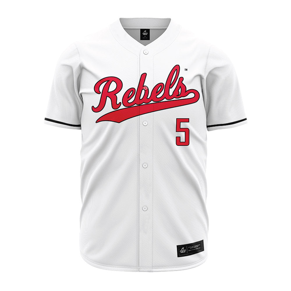 UNLV - NCAA Baseball : Drew Barragan - White Jersey-0