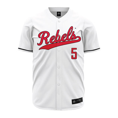 UNLV - NCAA Baseball : Drew Barragan - White Jersey-0