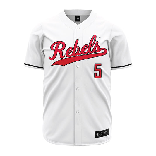 UNLV - NCAA Baseball : Drew Barragan - White Jersey-0