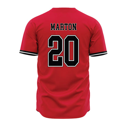 UNLV - NCAA Baseball : Ryan Marton - Red Jersey-1