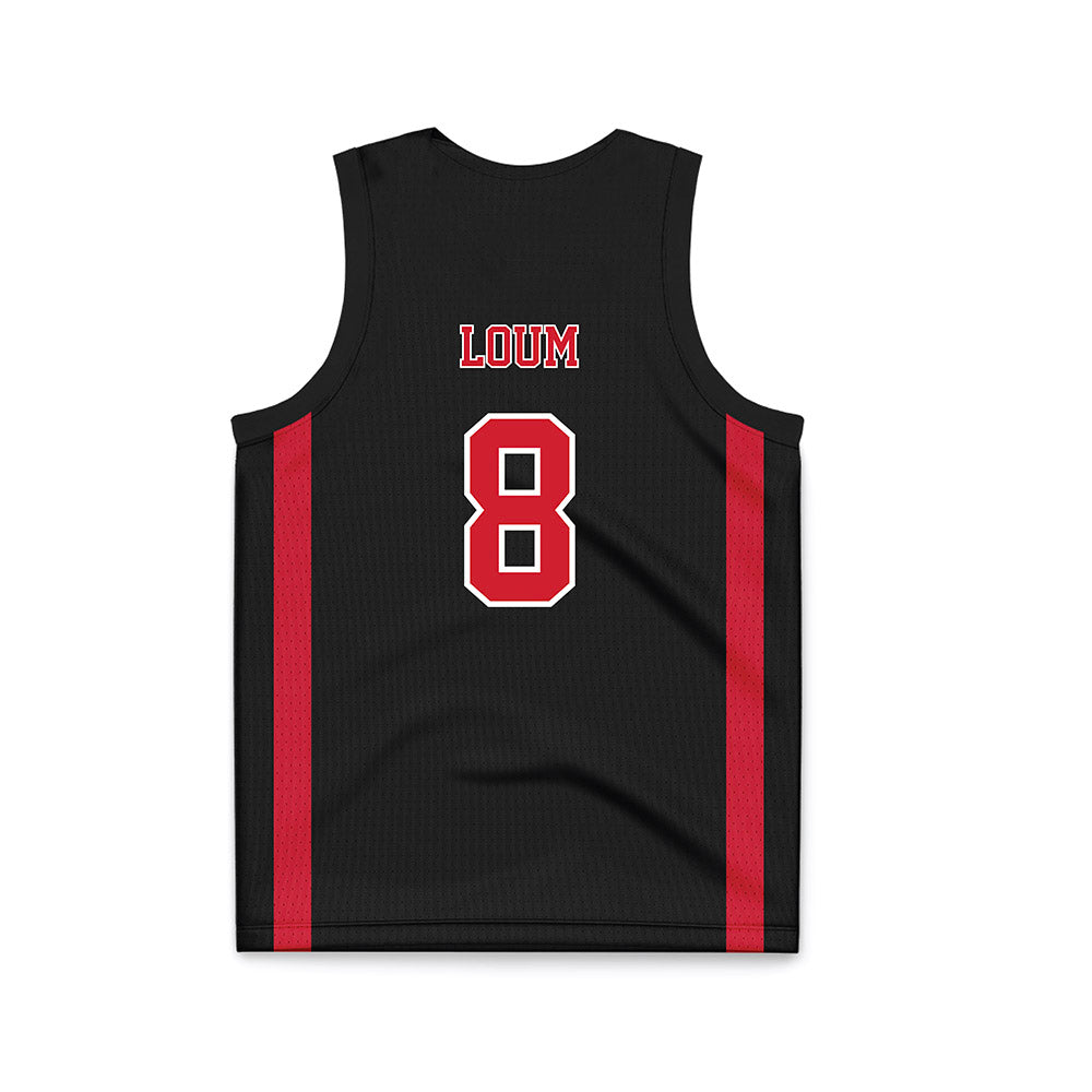 UNLV - NCAA Men's Basketball : Moustapha Loum - Black Basketball Jersey-1