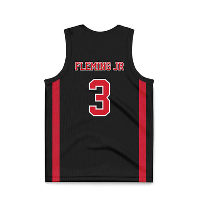 UNLV - NCAA Men's Basketball : Howard Fleming Jr - Black Basketball Jersey-1
