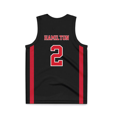 UNLV - NCAA Men's Basketball : Kimani Hamilton - Black Basketball Jersey-1
