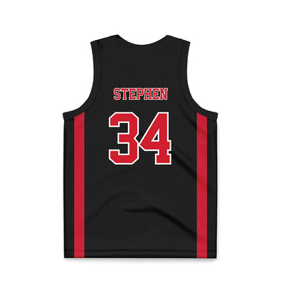 UNLV - NCAA Men's Basketball : Emmanuel Stephen - Black Basketball Jersey-1