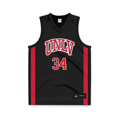 UNLV - NCAA Men's Basketball : Emmanuel Stephen - Black Basketball Jersey-0