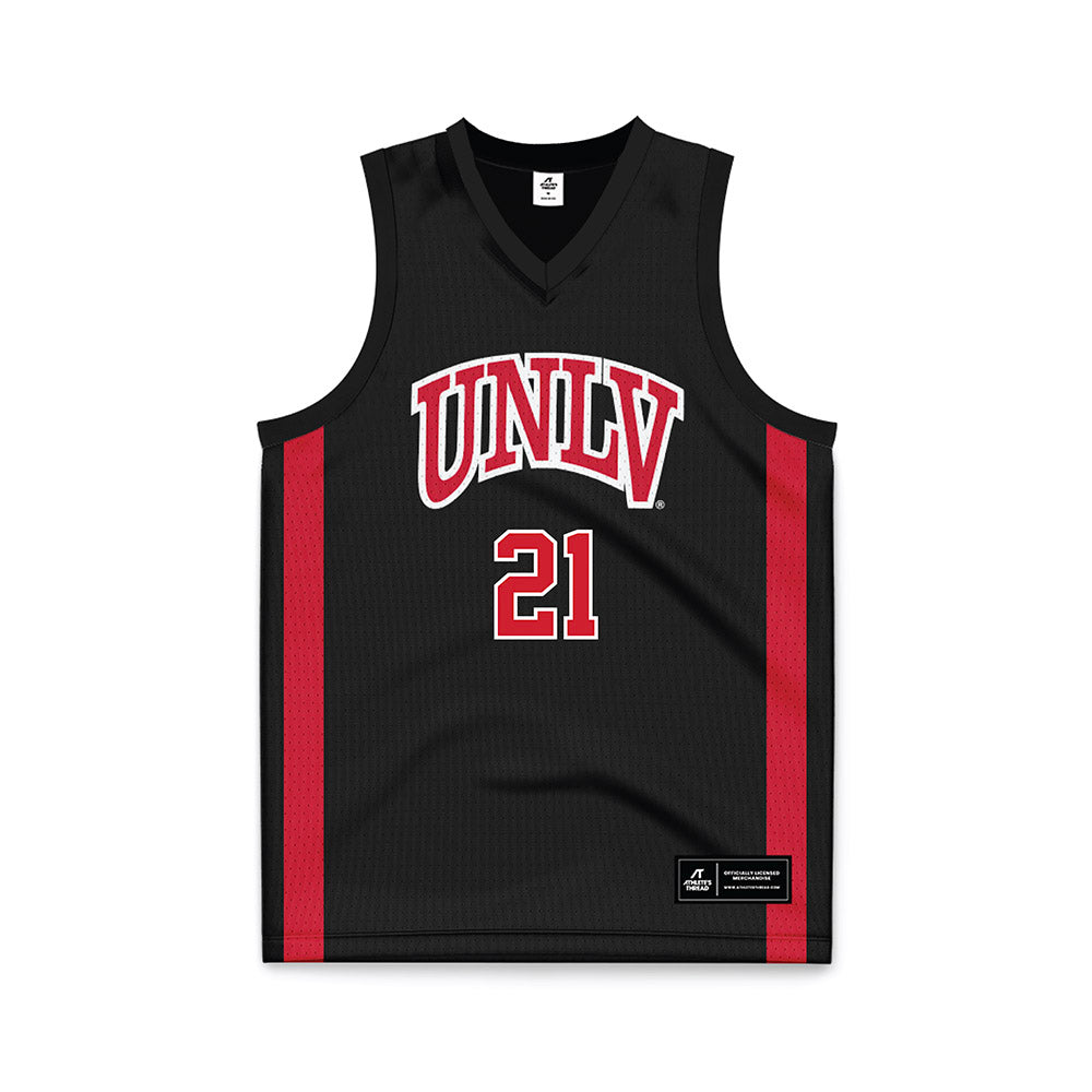 UNLV - NCAA Men's Basketball : Joel Armotrading - Black Basketball Jersey-0