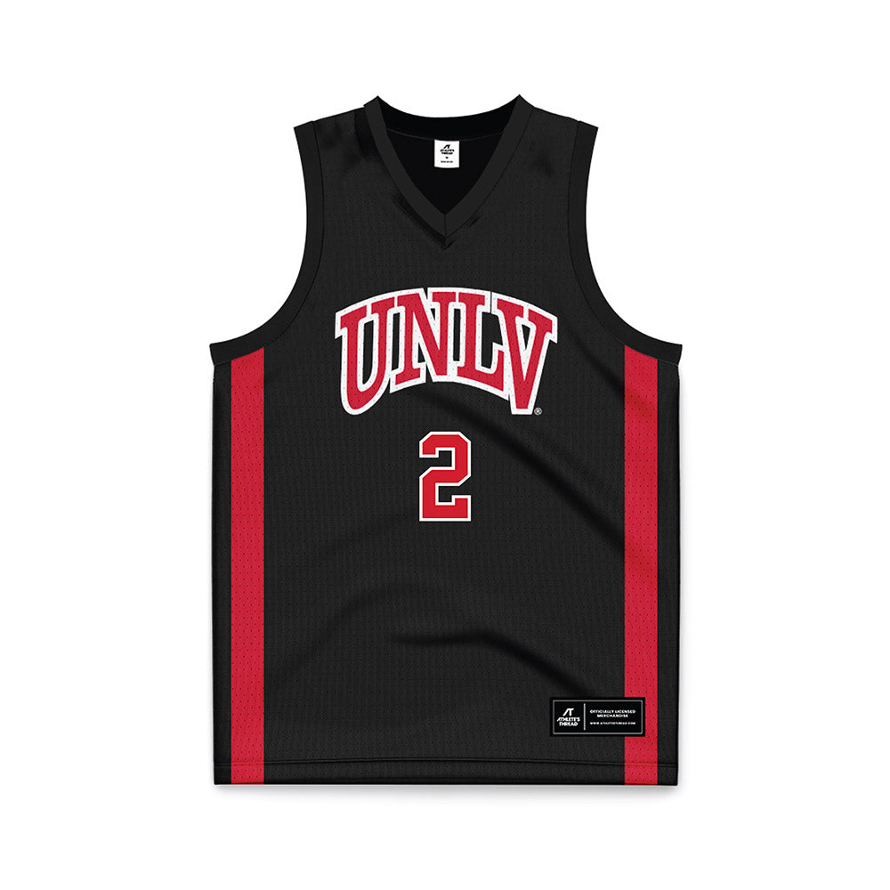 UNLV - NCAA Men's Basketball : Kimani Hamilton - Black Basketball Jersey-0