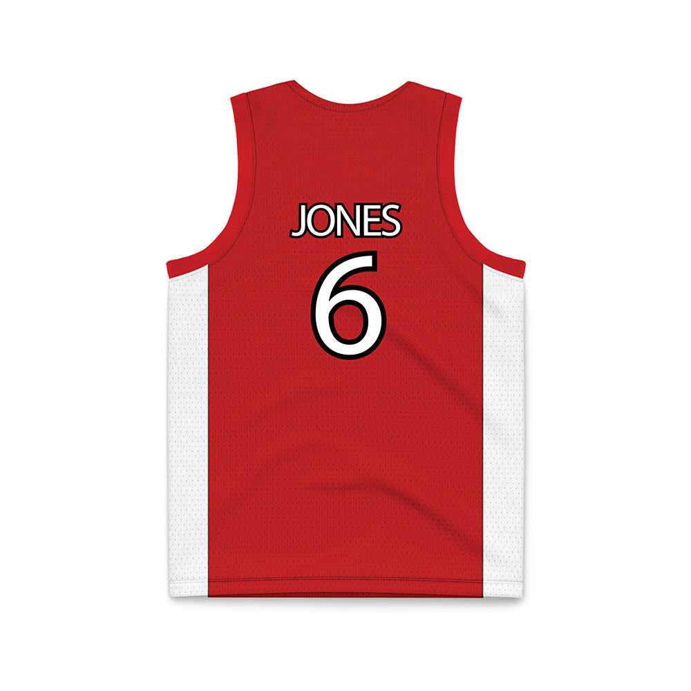 UNLV - NCAA Men's Basketball : Tyrin Jones - Red Basketball Jersey-1