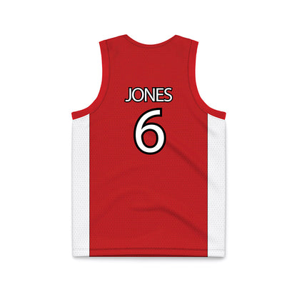 UNLV - NCAA Men's Basketball : Tyrin Jones - Red Basketball Jersey-1