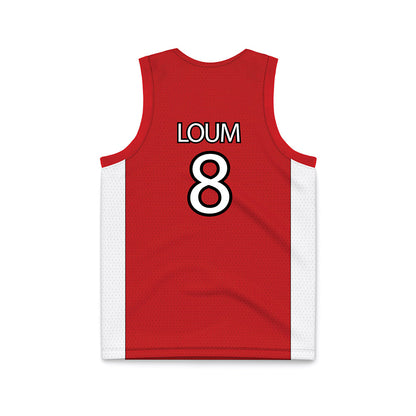 UNLV - NCAA Men's Basketball : Moustapha Loum - Red Basketball Jersey-1