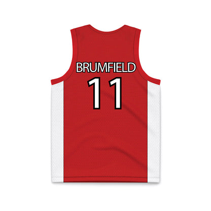 UNLV - NCAA Men's Basketball : Xavier Brumfield - Red Basketball Jersey-1