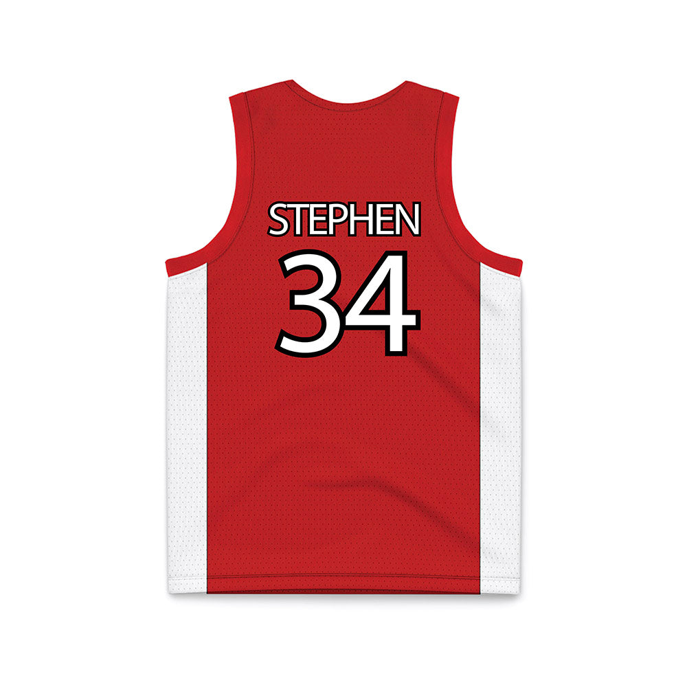 UNLV - NCAA Men's Basketball : Emmanuel Stephen - Red Basketball Jersey-1