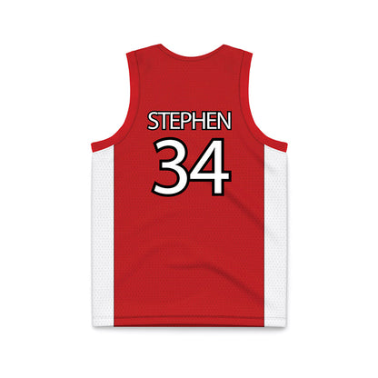 UNLV - NCAA Men's Basketball : Emmanuel Stephen - Red Basketball Jersey-1