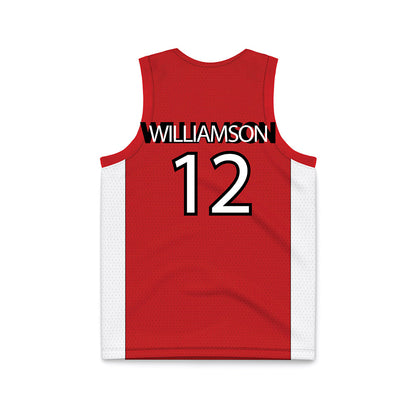 UNLV - NCAA Men's Basketball : Issac Williamson - Red Basketball Jersey-1