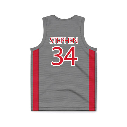 UNLV - NCAA Men's Basketball : Emmanuel Stephen - Grey Basketball Jersey-1