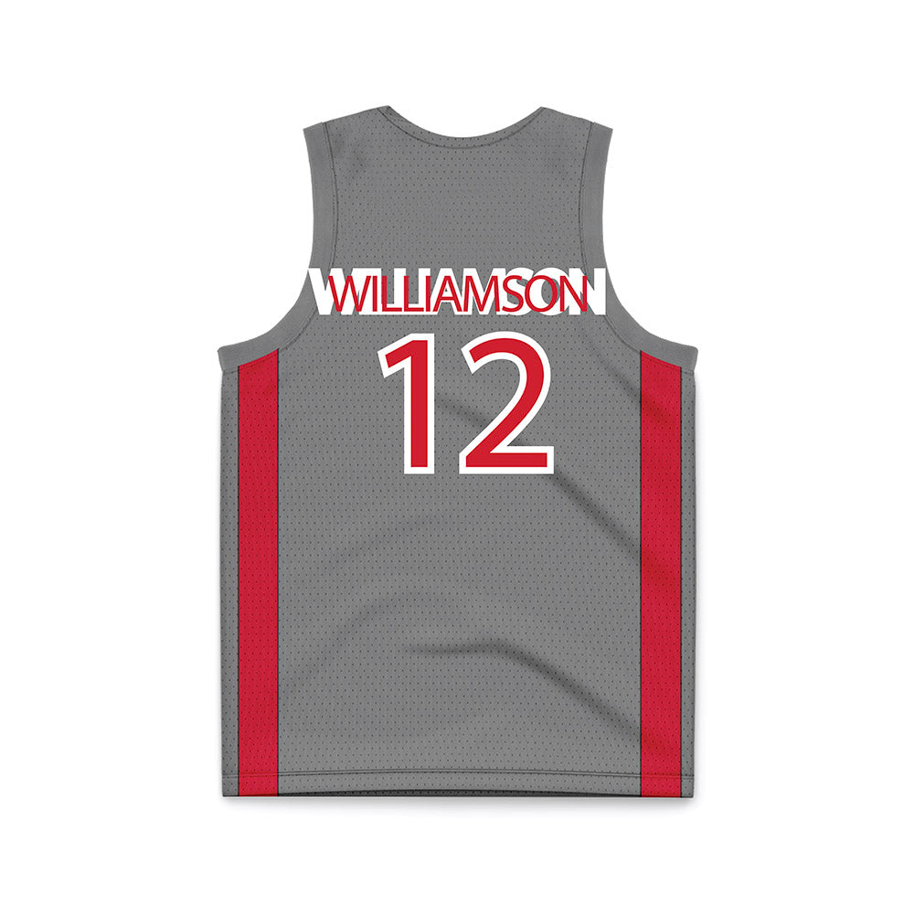 UNLV - NCAA Men's Basketball : Issac Williamson - Grey Basketball Jersey-1