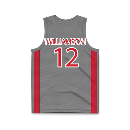 UNLV - NCAA Men's Basketball : Issac Williamson - Grey Basketball Jersey-1