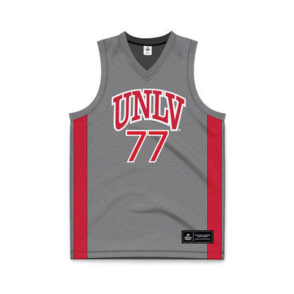 UNLV - NCAA Men's Basketball : Myles Che - Grey Basketball Jersey-0